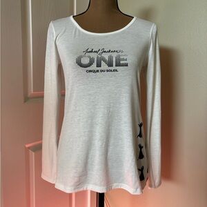 Michael Jackson ONE Cirque du Soleil white long sleeve women’s top
Size medium